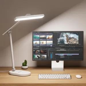 Honeywell Desk Lamp for Home Office, H4 Sunturalux™ Eye-Caring LED Desk Light, 700LM Dimmable Desk Lamp with Timer, Adjustable Desk Reading Light, Touch Auto Dimming Table Lamp for Study, Bedroom