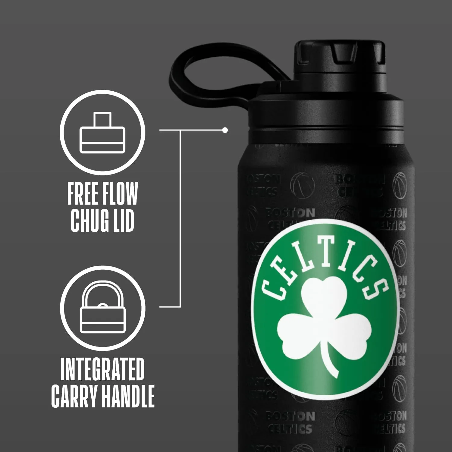 Hydrapeak x NBA Officially Licensed Golden State Warriors 26 oz Active Water Bottle with Chug Lid and Handle Reusable Stainless Steel Double Wall Insulated Sports Gift