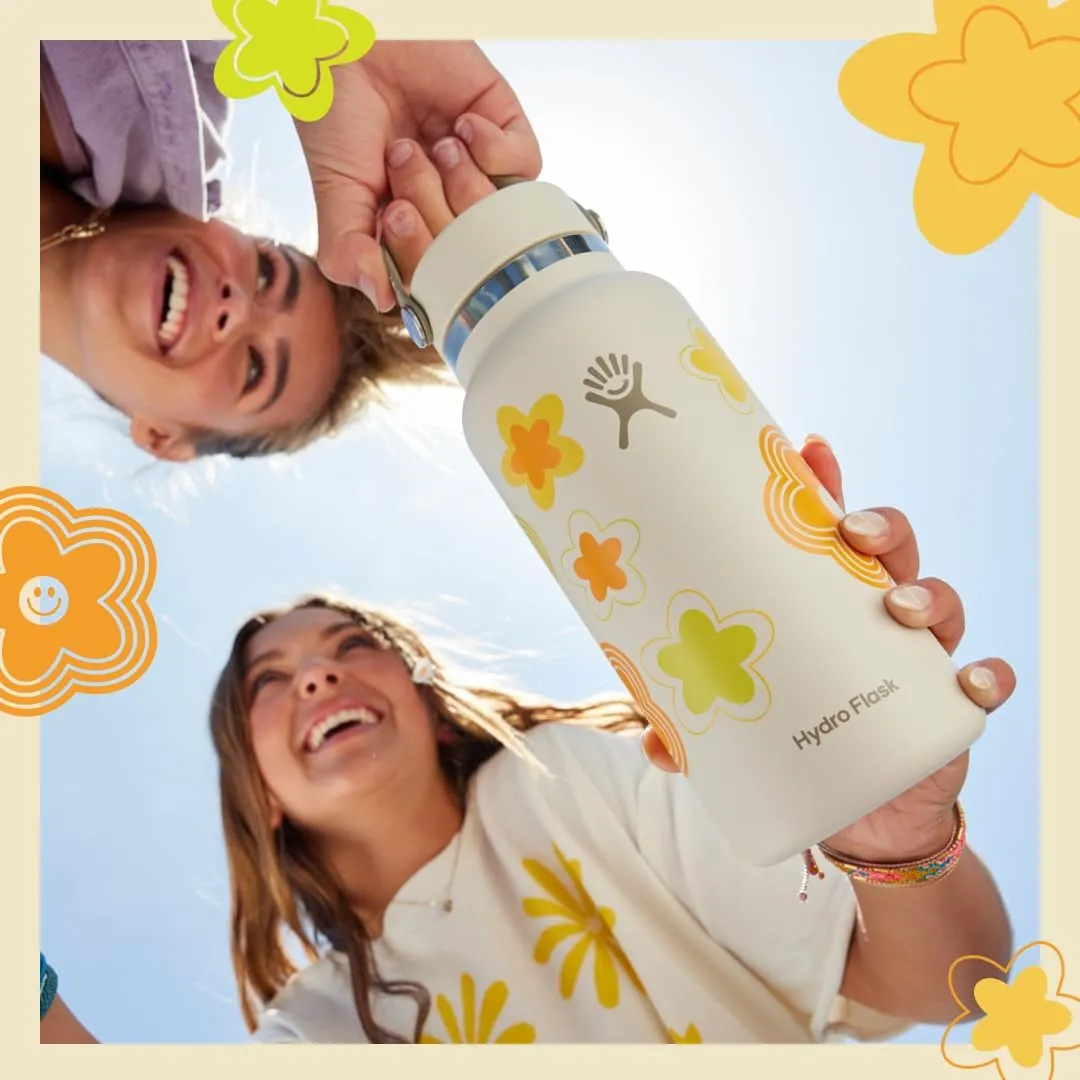 Hydro Flask 32 Oz Wide Flex Cap Happy Days Le