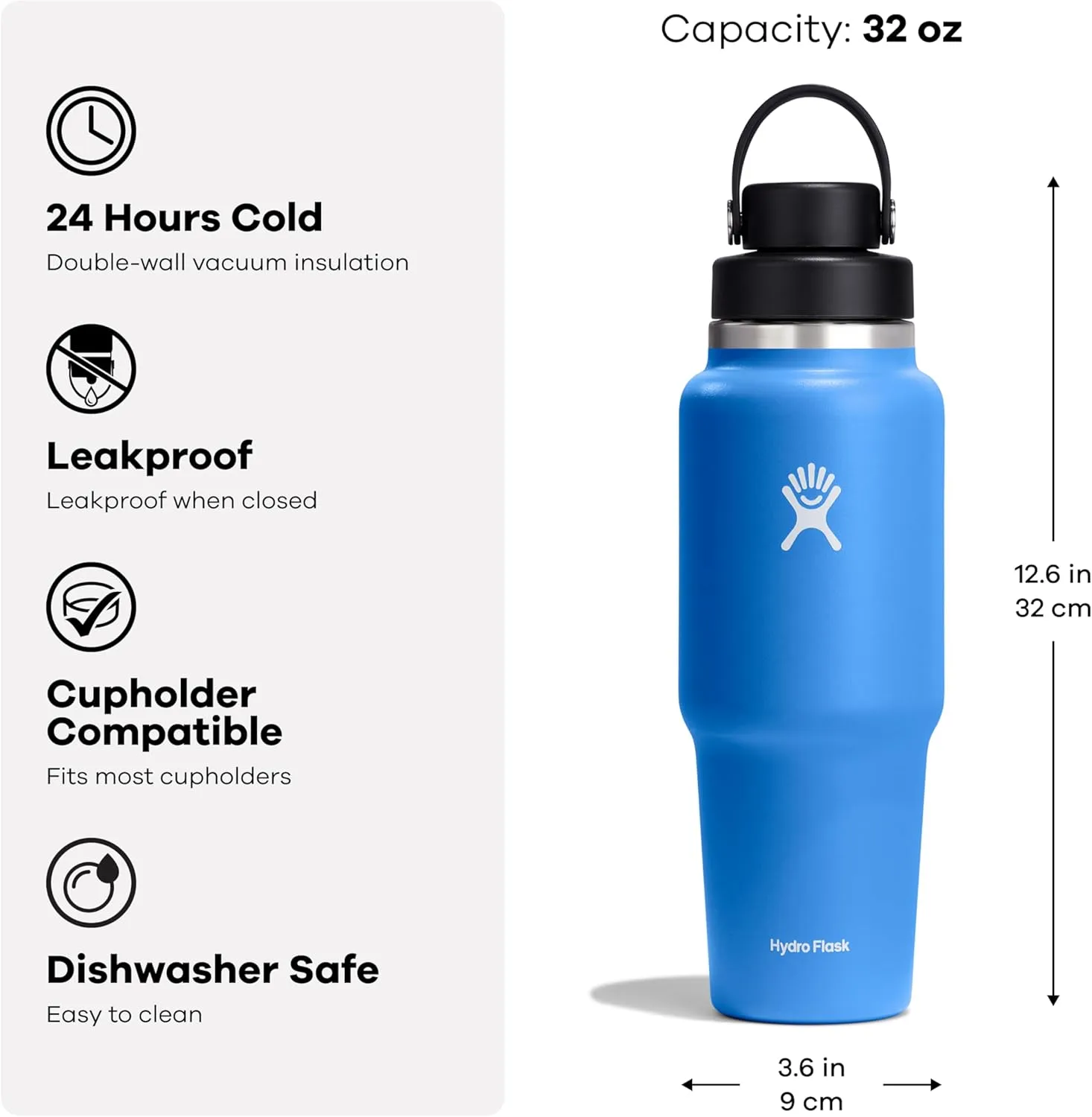 Hydro Flask 32 Oz Wide Flex Chug Cap Travel Bottle Cascade