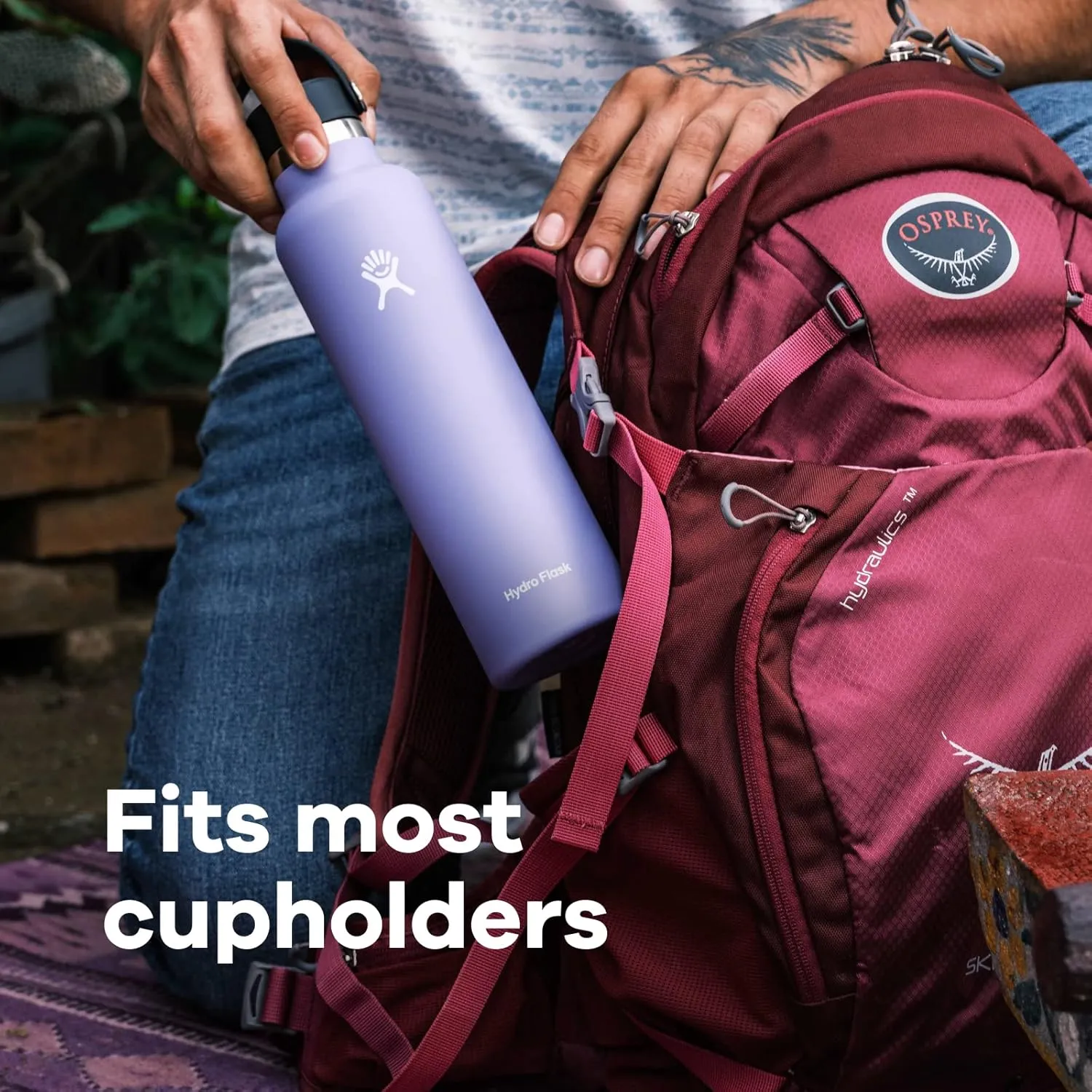 Hydro Flask Standard Mouth Flex Cap Bottle - Stainless Steel Reusable Water Bottle - Vacuum Insulated, Dishwasher Safe, BPA-Free, Non-Toxic