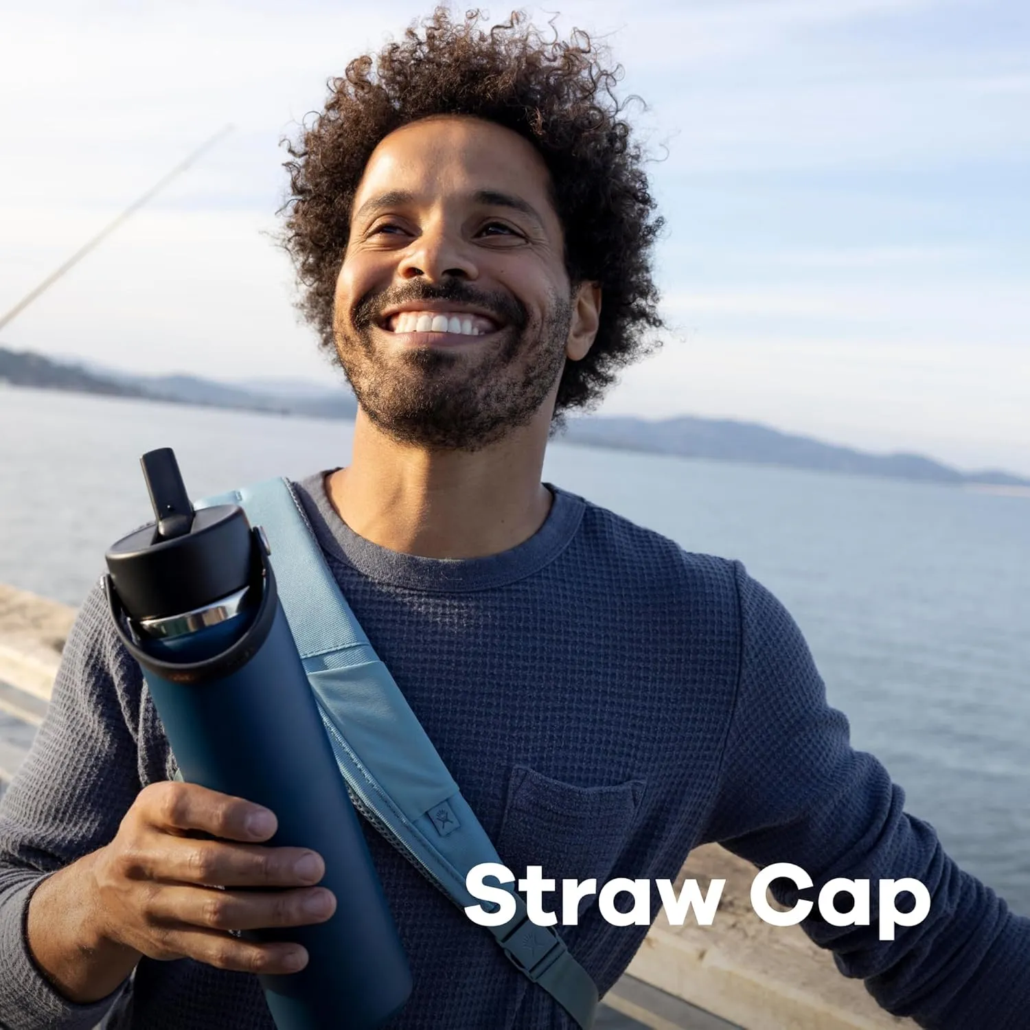 Hydro Flask Water Bottle - Insulated Stainless Steel - Wide Straw Lid, Non Spill, Leakproof in 32 Oz Fossil Brown