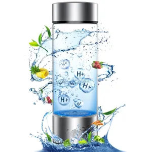 Hydrogen Water Bottle, Portable Rechargeable Hydrogen Water, Rapid Electrolysis with SPE/PEM Technology, for Home Office Travel Office School Fitness use