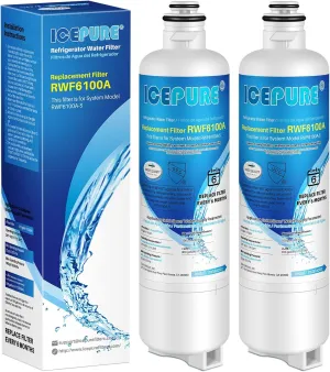 ICEPURE Refrigerator Water Filter Replacement for Bosch Ultra Clarity Pro BORPLFTR50, BORPLFTR55, 12033030, 12028325, 11025825, 11032531, B36CT80SNS, B36CL80ENS, WFC100MF, WFS200MF, RA450022, 2PACK