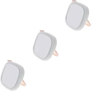 IMIKEYA 3pcs Outdoor Portable Led Makeup Mirror Compact Dual-Sided Travel Mirror for Women USB Rechargeable Lightweight Design for Dormitory Go