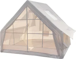 Inflatable Tents for Camping, 1-6 Person Blow-up Air Tent, Easy Setup Waterproof Windproof Cabin Tent, 4 Seasons Family Glamping House, Camping Essentials Beige 300cm