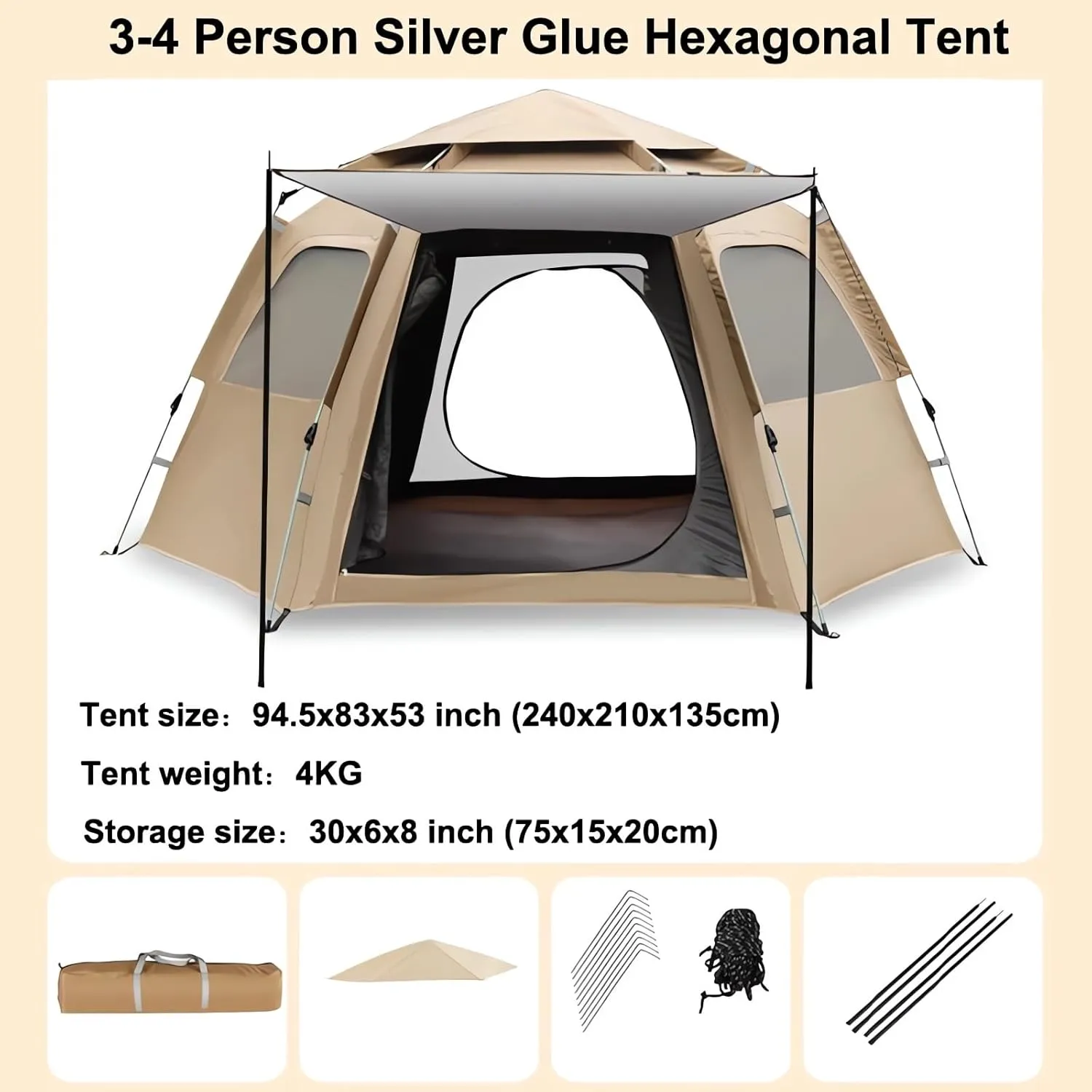 Instant Tents for Camping 3 Second Tent Tents for Camping 4 Person Instant Pop Up Tent Camping Tent Dome Tent