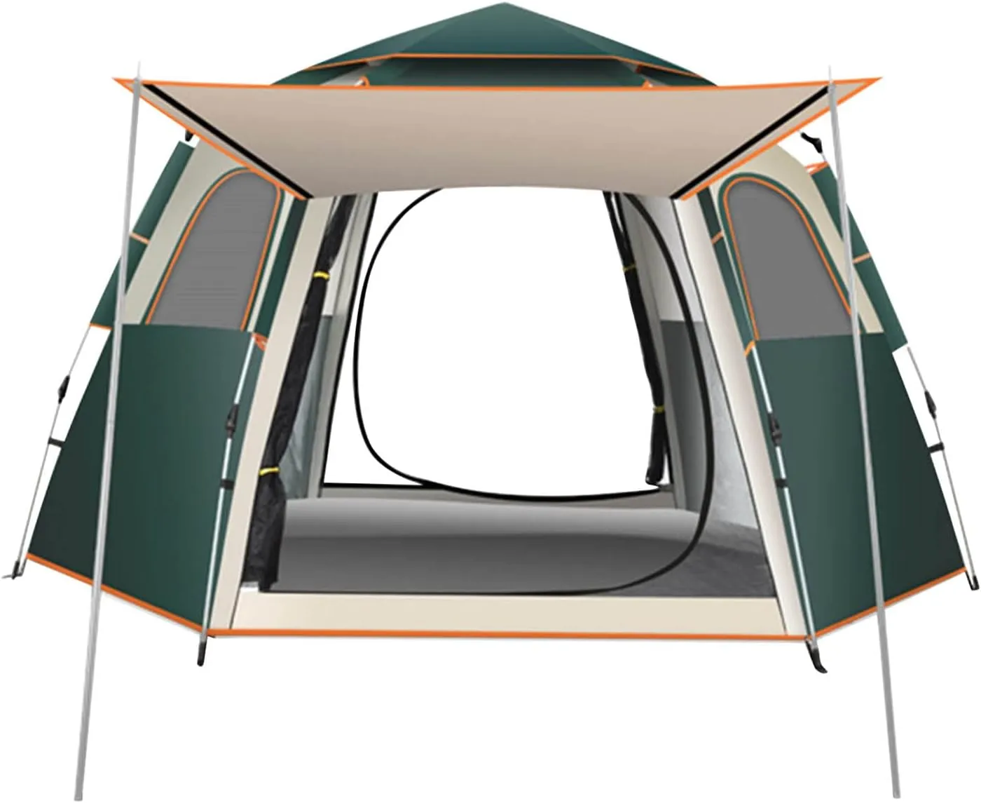 Instant Up Tents for Camping, Outdoor Easy Set Up Automatic Family Travel Tent, Waterproof Oxford Cloth Double Layer Family Tent for Hiking Traveling Backpacking