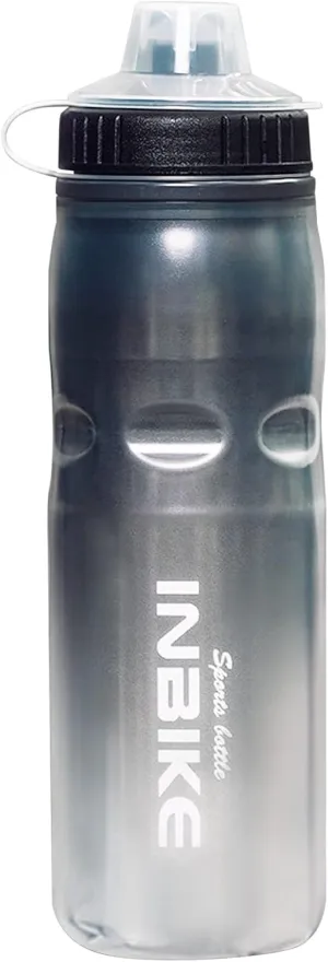 Insulated Mountain Bike Water Bottle BPA Free Cycle and Sports Squee Bottle with Dust Cover