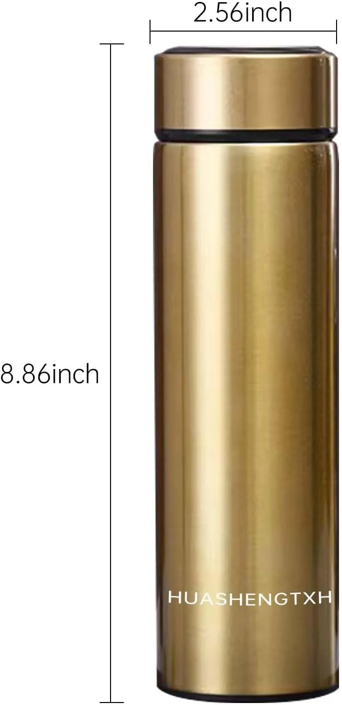 Insulating Water Bottle Outdoor Sports Stainless Steel Insulating Bottle Vacuum Sealed Coffee Bottle Travel Water Bottle Cold and Hot Water Bottle (Golden)