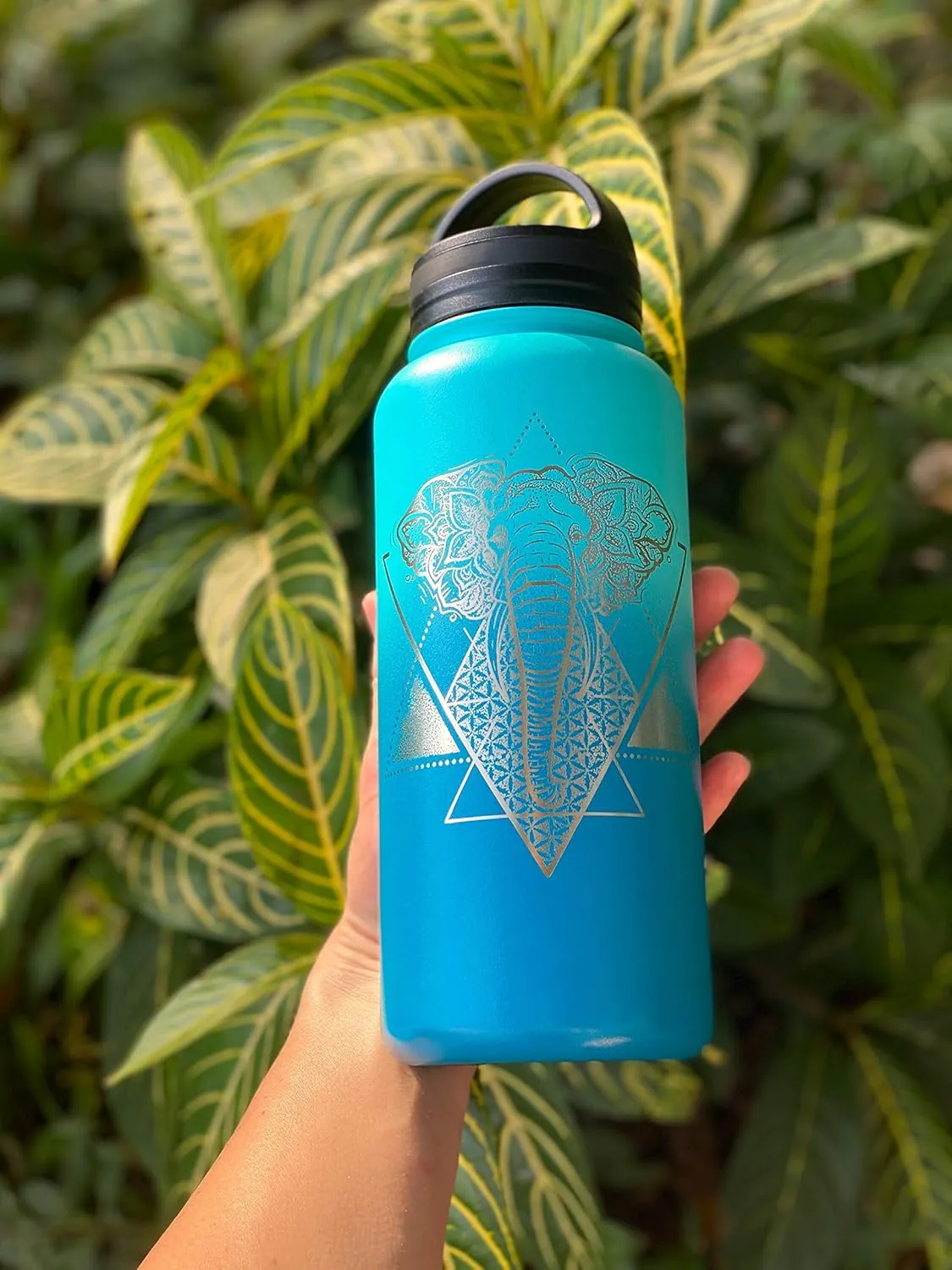 Involve & Evolve Insulated Water Bottle with 2 Lids (Straw Lid) Reusable Double Walled Wide Mouth Stainless Steel Kids Flask Thermos 18oz 24oz 32oz 40oz