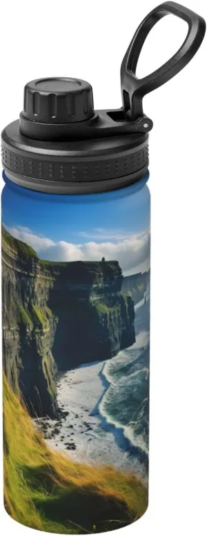 Ireland Outdoors County Clare The Cliffs 18oz Sports Insulated Bottle For Outdoor Activities,Your Ideal Companion Staying Hydrated