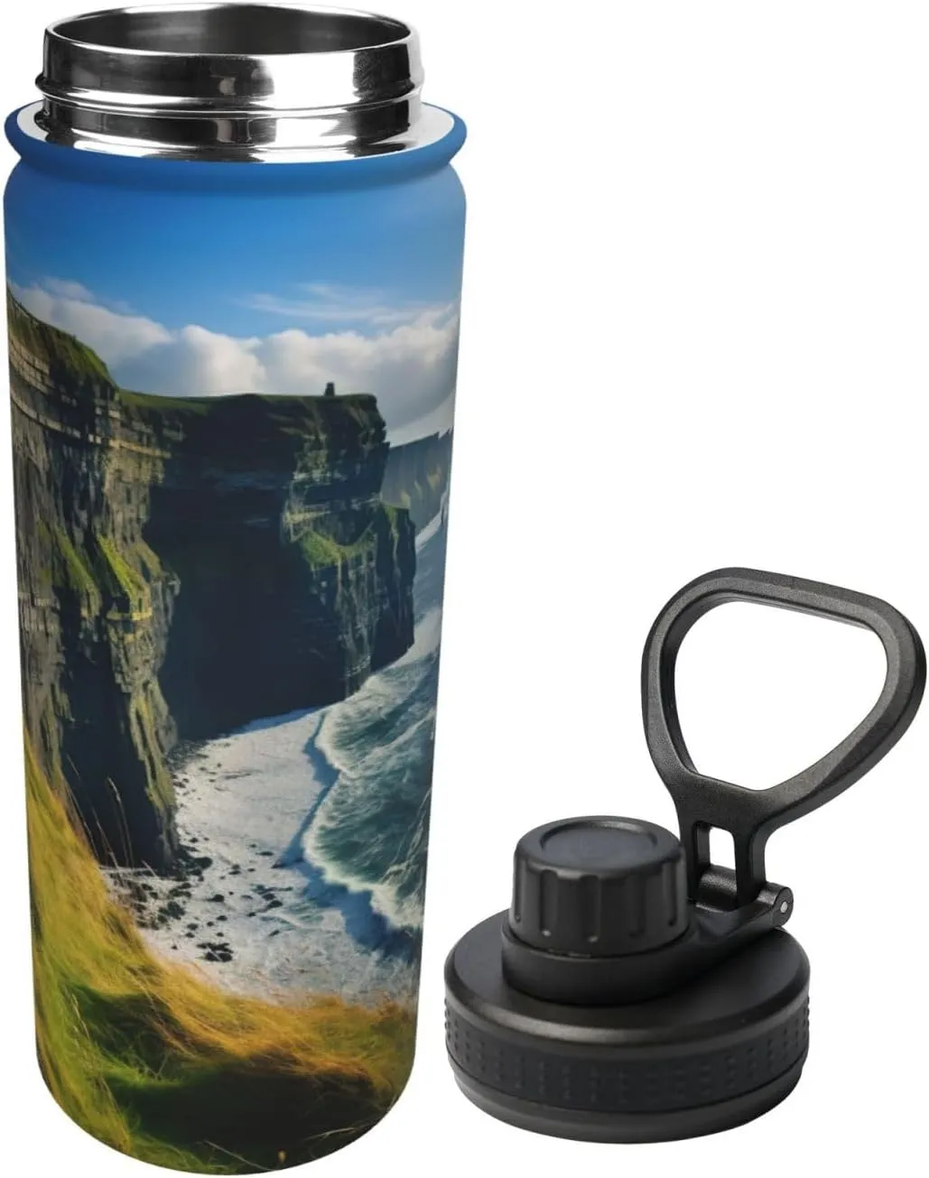 Ireland Outdoors County Clare The Cliffs 18oz Sports Insulated Bottle For Outdoor Activities,Your Ideal Companion Staying Hydrated