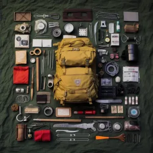 ISOP Emergency Survival Kit | Rescue Survival Backpack & First Aid Equipment for Camping Hiking Outdoor | Survival Tools for Any Occasion | Survival Set Full of Gear