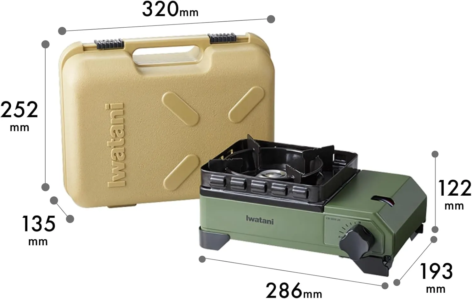 Iwatani Cassette Stove, Gas Tough Maru Jr. Made in Japan, Dutch Oven Safe