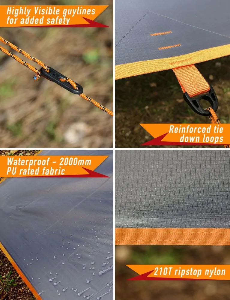 Jacob's Well Ultralight Camping Tarp 3 Pack