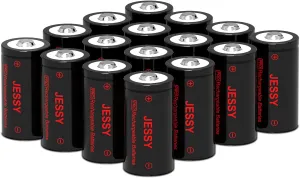 JESSY 16 Pack CR123A Lithium Batteries, 3.7V Rechargeable Batteries for Arlo Wireless Cameras VMC3030 VMK3200 VMS3330 3430 3530 and Flashlight Polaroid Microphone