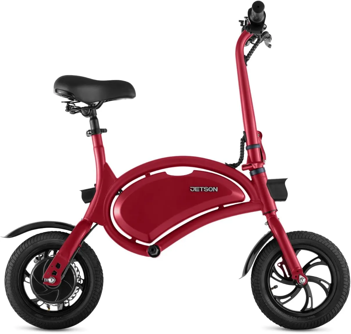 Jetson Bolt Folding Electric Ride-On Bike, Easy-Folding, Built-in Carrying Handle, Twist Throttle, Up to 15.5 MPH, Ages 13 