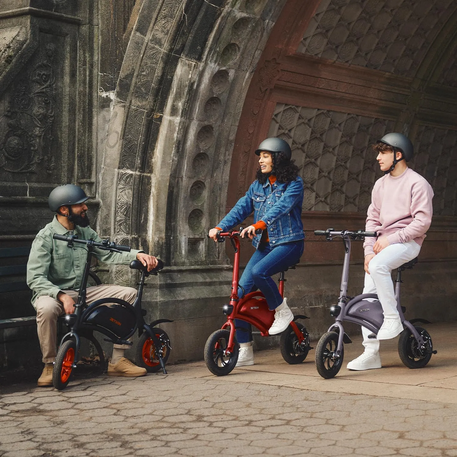 Jetson Bolt Folding Electric Ride-On Bike, Easy-Folding, Built-in Carrying Handle, Twist Throttle, Up to 15.5 MPH, Ages 13 