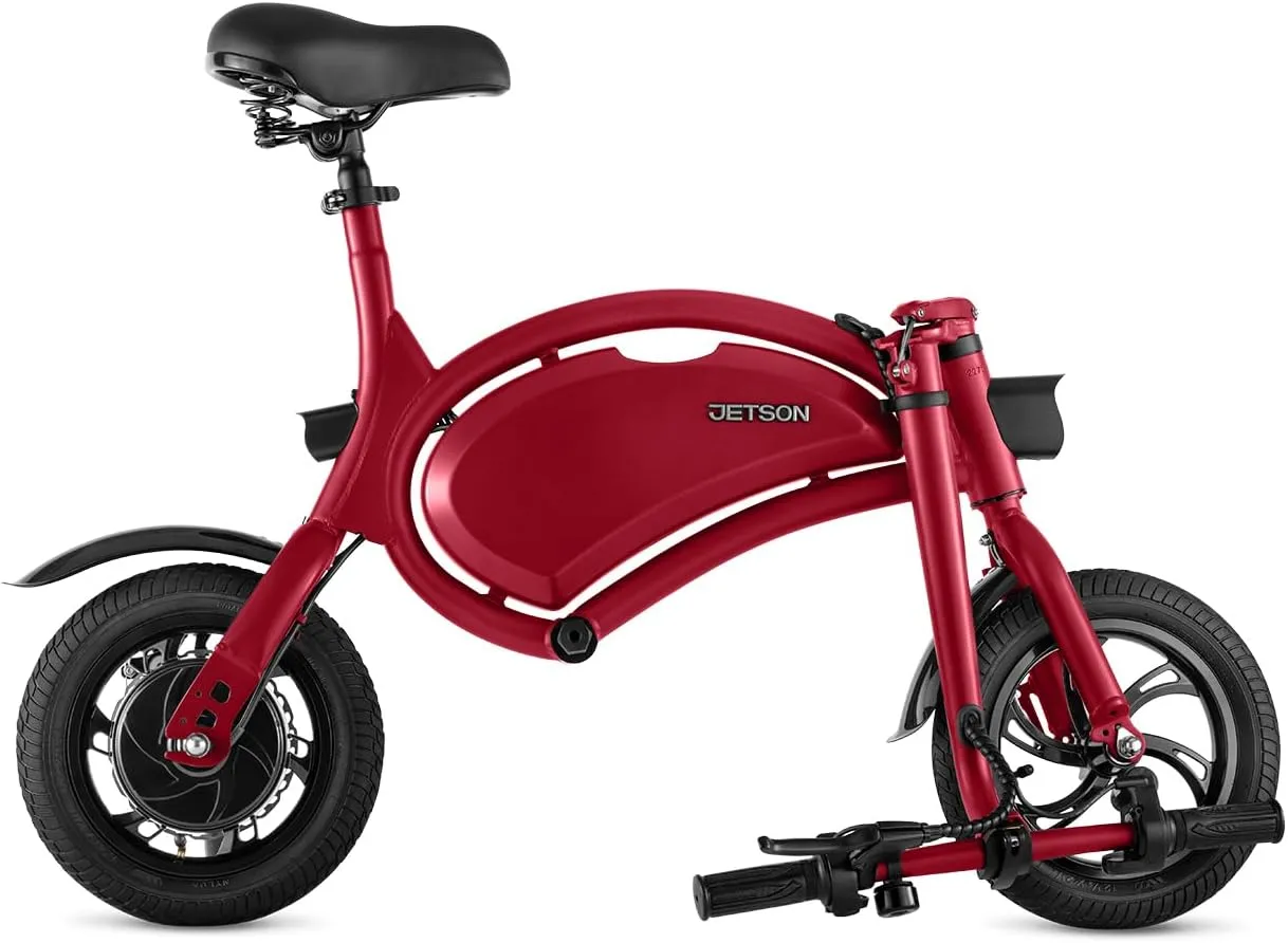 Jetson Bolt Folding Electric Ride-On Bike, Easy-Folding, Built-in Carrying Handle, Twist Throttle, Up to 15.5 MPH, Ages 13 