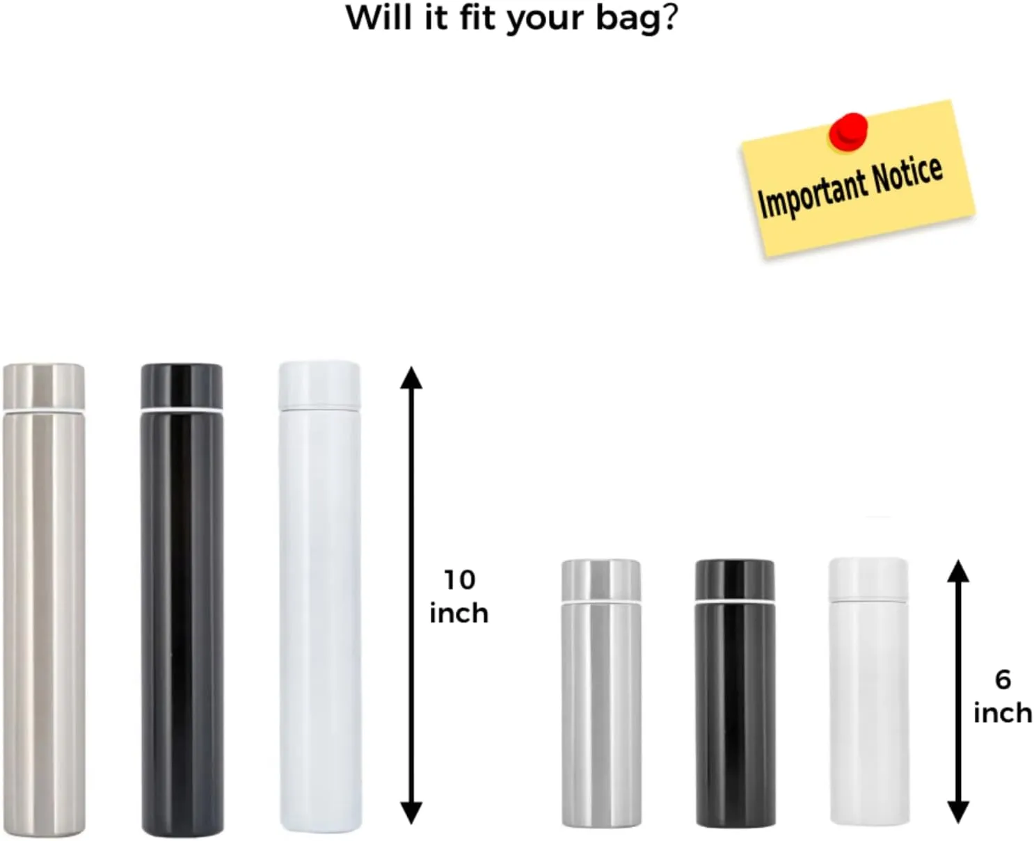 Jumigra Insulated Water Bottle, 18/8 (304) Stainless Steel, Super Slim Skinny Mini, Portable, Leak Proof, 5oz, Silver