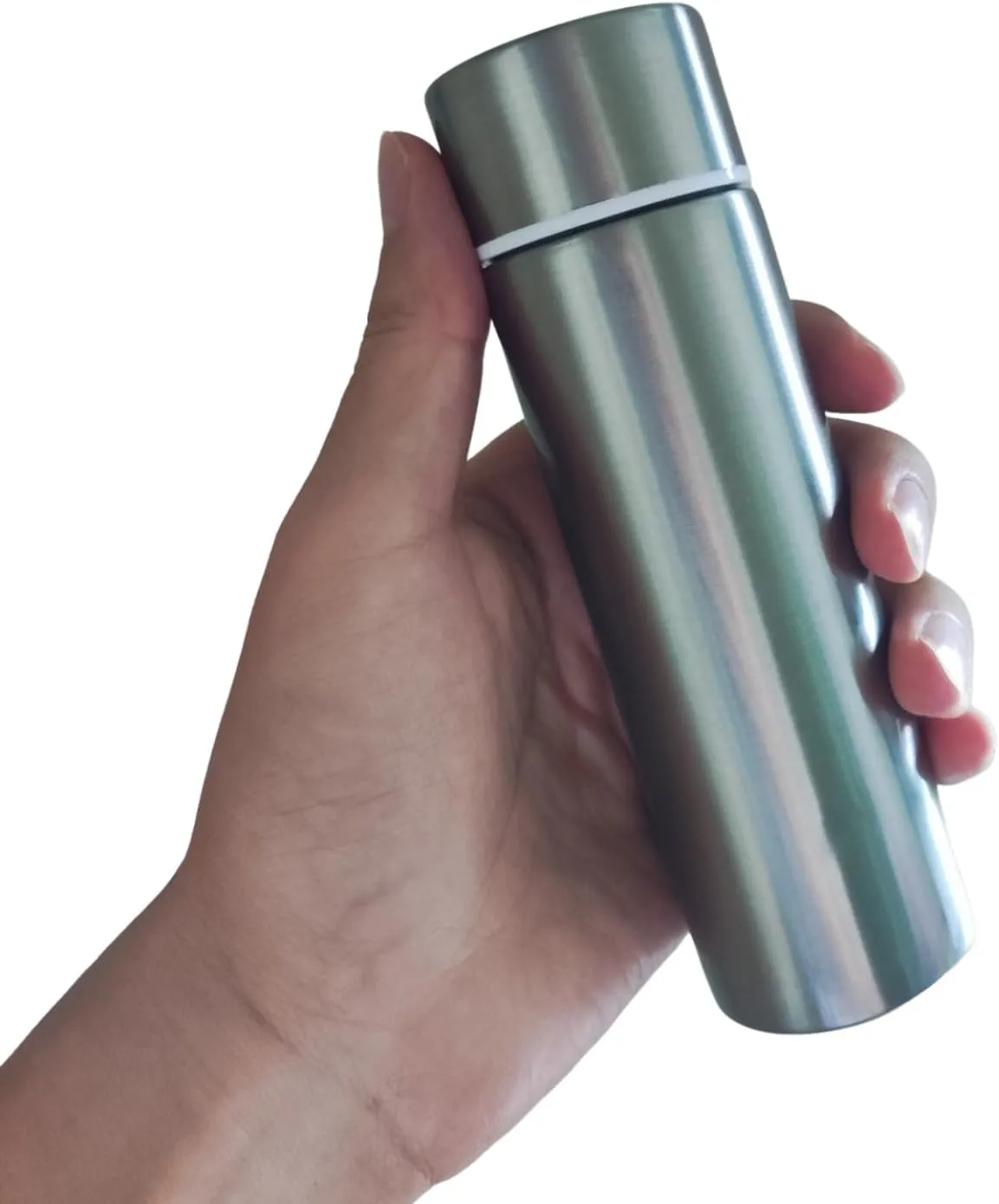 Jumigra Insulated Water Bottle, 18/8 (304) Stainless Steel, Super Slim Skinny Mini, Portable, Leak Proof, 5oz, Silver