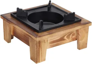 JUOPZKENN BBQ Alcohol Stove, Portable Wooden Shelf Barbecue Alcohol Oven Alcohol Burner Stove Picnic Stove for Outdoor Picnic Camping