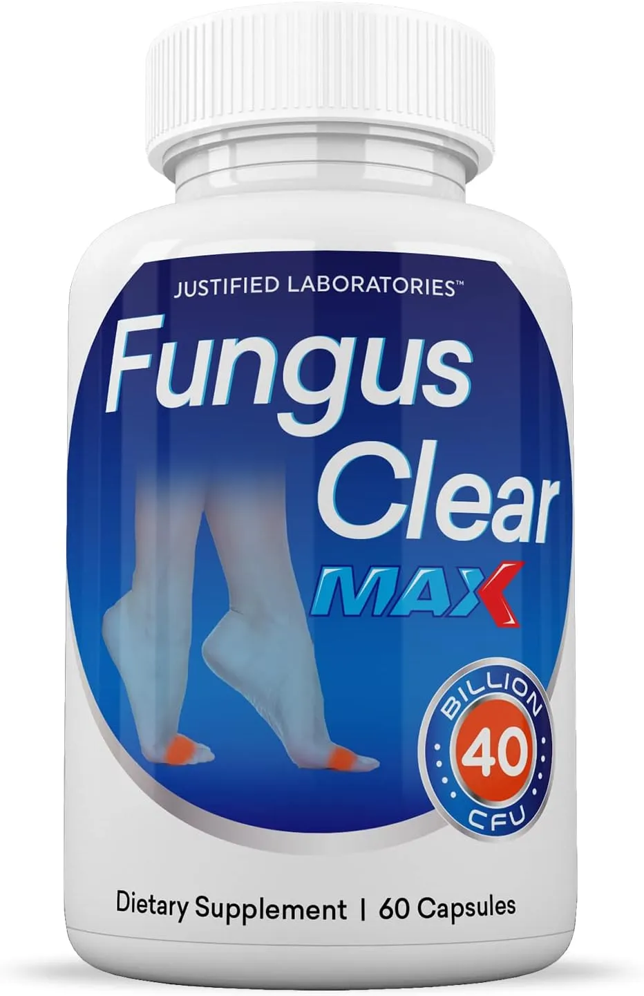 Justified Laboratories (3 Pack) Fungus Clear Max Pills 40 Billion CFU Probiotic 180 Capsules