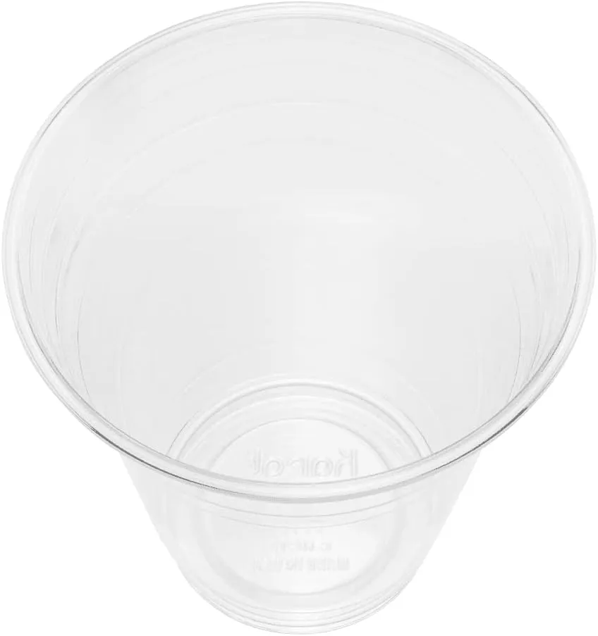 Karat [1,000 ct] 12oz Plastic Cups, Clear Disposable Cold Cups for Iced Coffee, Smoothies, Cocktail, and Water, 98mm