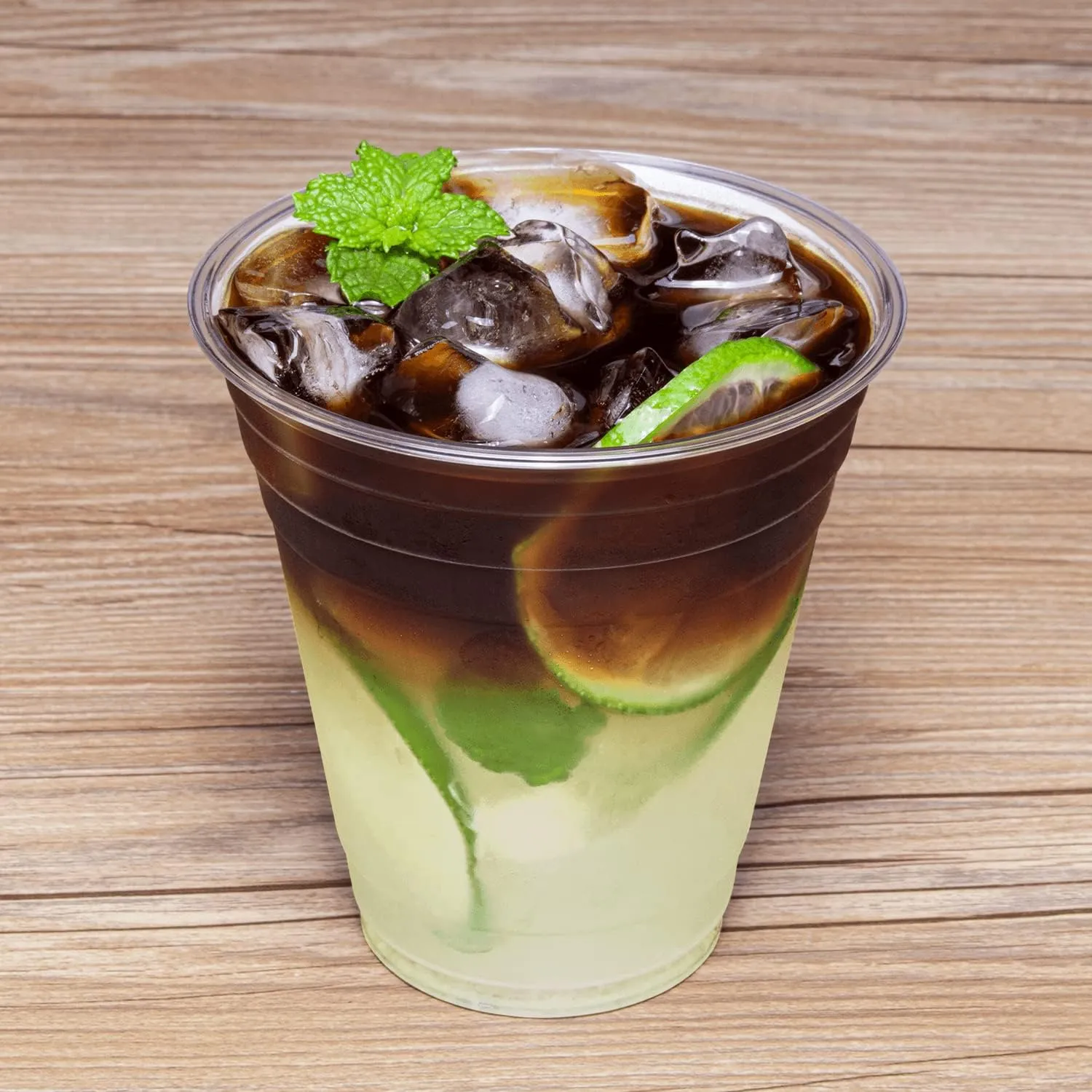 Karat [1,000 ct] 12oz Plastic Cups, Clear Disposable Cold Cups for Iced Coffee, Smoothies, Cocktail, and Water, 98mm
