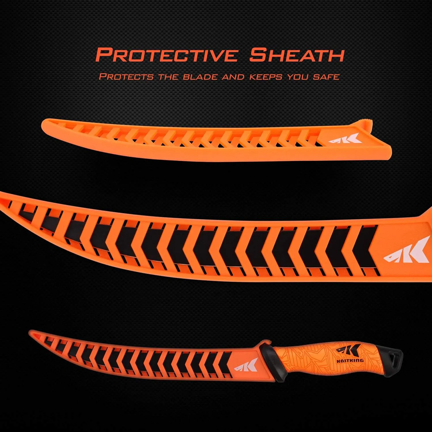 KastKing Fillet Knife and Bait Knife, Razor Sharp G4116 German Stainless-Steel Blade 5" - 12", Professional Level Knives for Filleting and Boning, Non-Slip Handles, Includes Protective Sheath