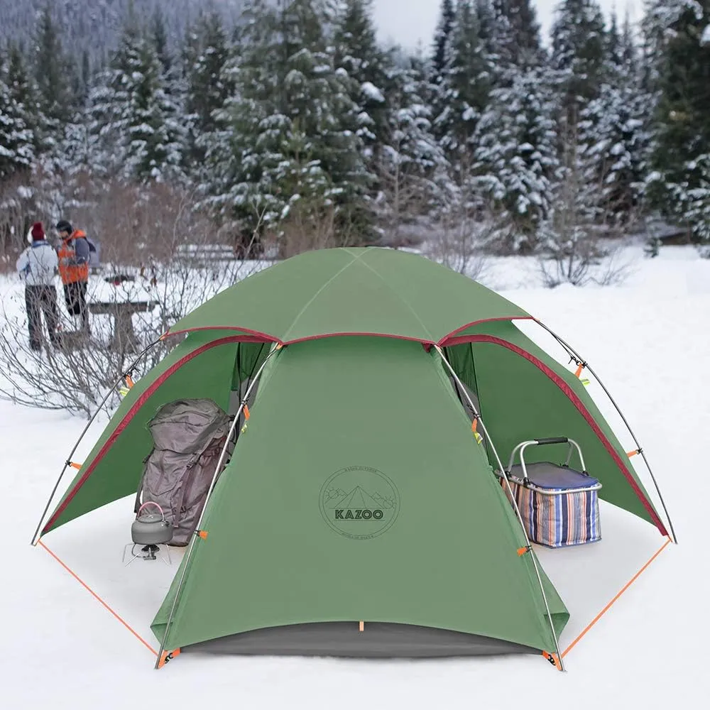KAZOO Waterproof Backpacking Tent Ultralight 1/2 Person Lightweight Camping Tents 1/2 People Hiking Tents Aluminum Frame Double Layer