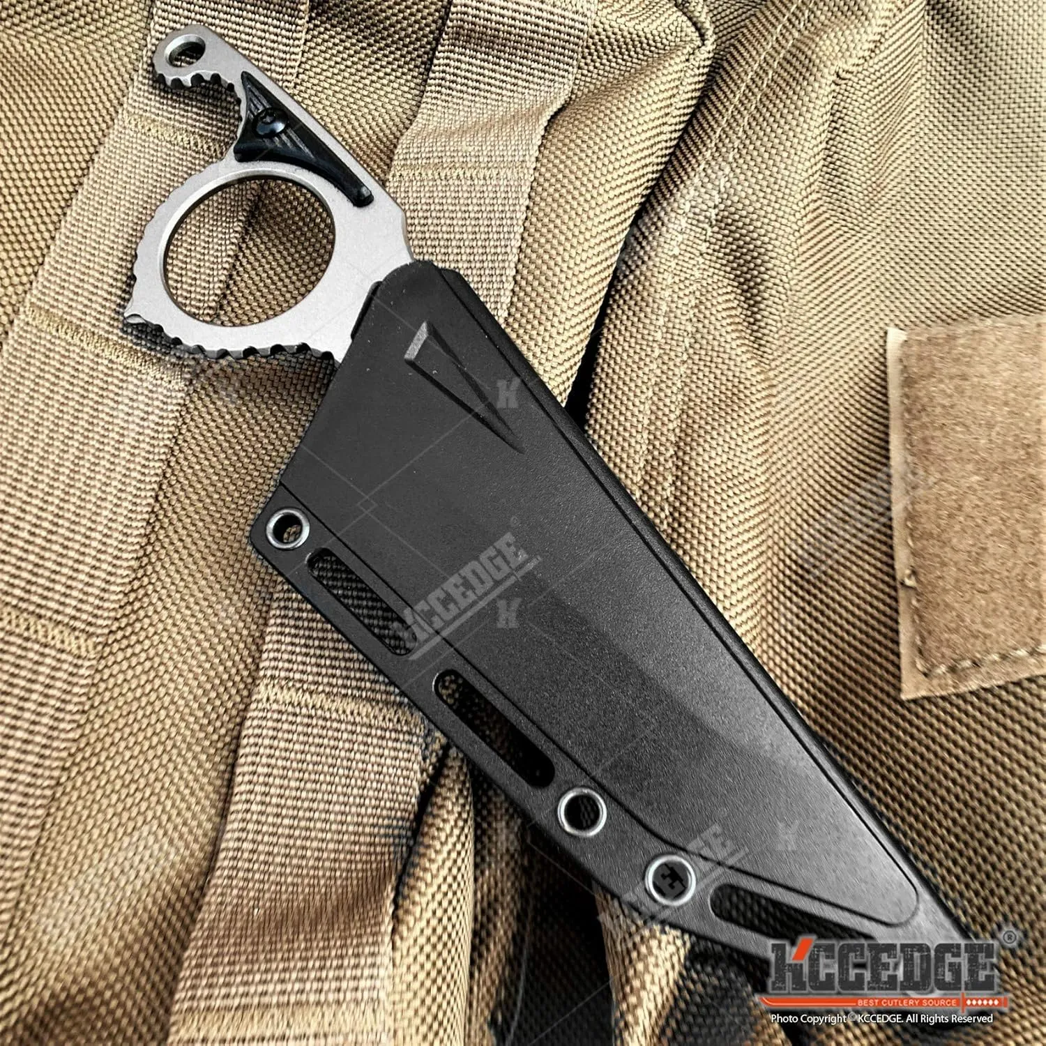 KCCEDGE BEST CUTLERY SOURCE Hunting Knife Tactical Knife Survival Knife 7" Fixed Blade Knife with Pressure Retention Sheath Camping Accessories Survival Kit Survival Gear Tactical Gear 79934