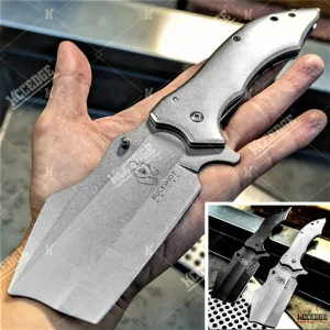 KCCEDGE BEST CUTLERY SOURCE Pocket Knife Camping Accessories Camping Gear Survival Kit Survival Gear Razor Sharp Safety Knife Cleaver Tactical Knife 77008