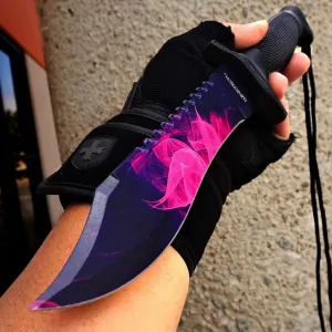 KCCEDGE BEST CUTLERY SOURCE Tactical Knife Survival Knife Hunting Knife Fixed Blade Knife Razor Sharp Edge Camping Accessories Camping Gear Survival Kit Survival Gear Tactical Gear 54658 (Purple)