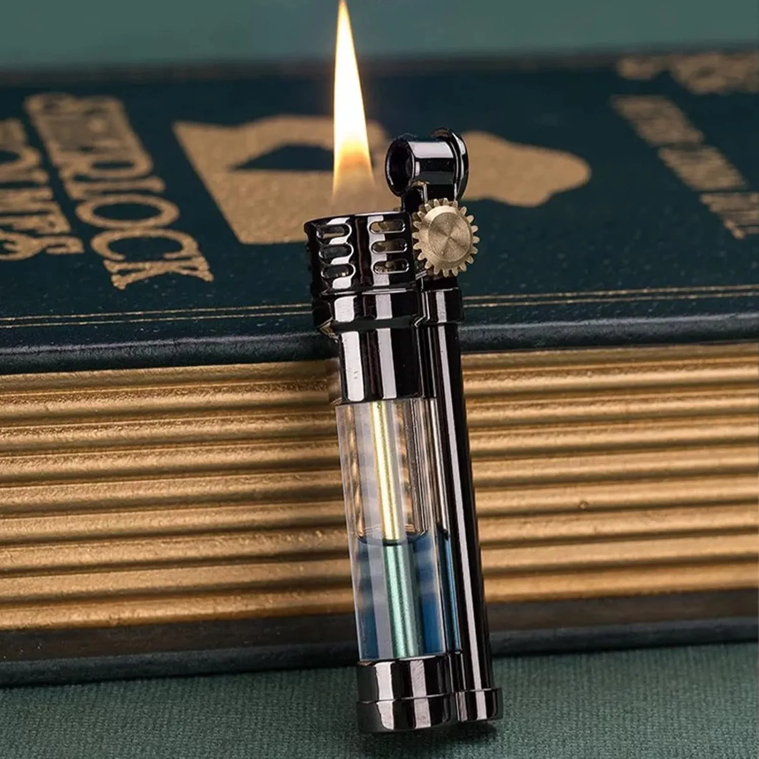 Kerosene Lighters Refillable Cigarros Lighter Windproof Portable Lighter Easy to Use Camping BBQ Kitchen Antique Gift