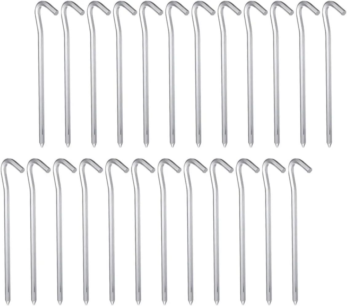 KESYOO 30pcs Heavy Duty Tent Stakes Lightweight Aluminum Ground Anchors Secure Beach Camping Tent