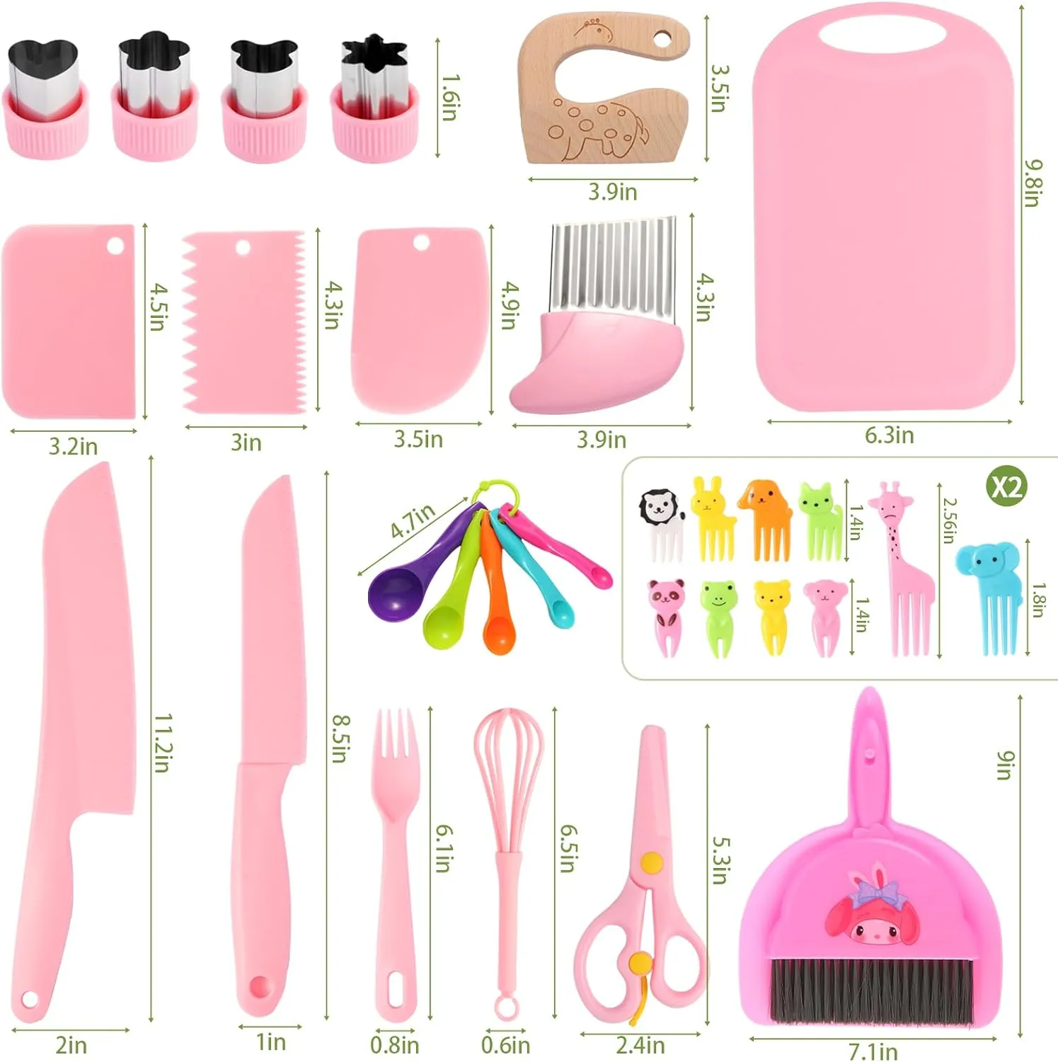 Kids Cooking and Toddler Knife Toys Set - 30Pcs Kids Knifes for Real Cooking and Baking Accessories , Toddlers Kitchen Tools Ages 3-10 Kids Birthday Gift (36 PCS-B)