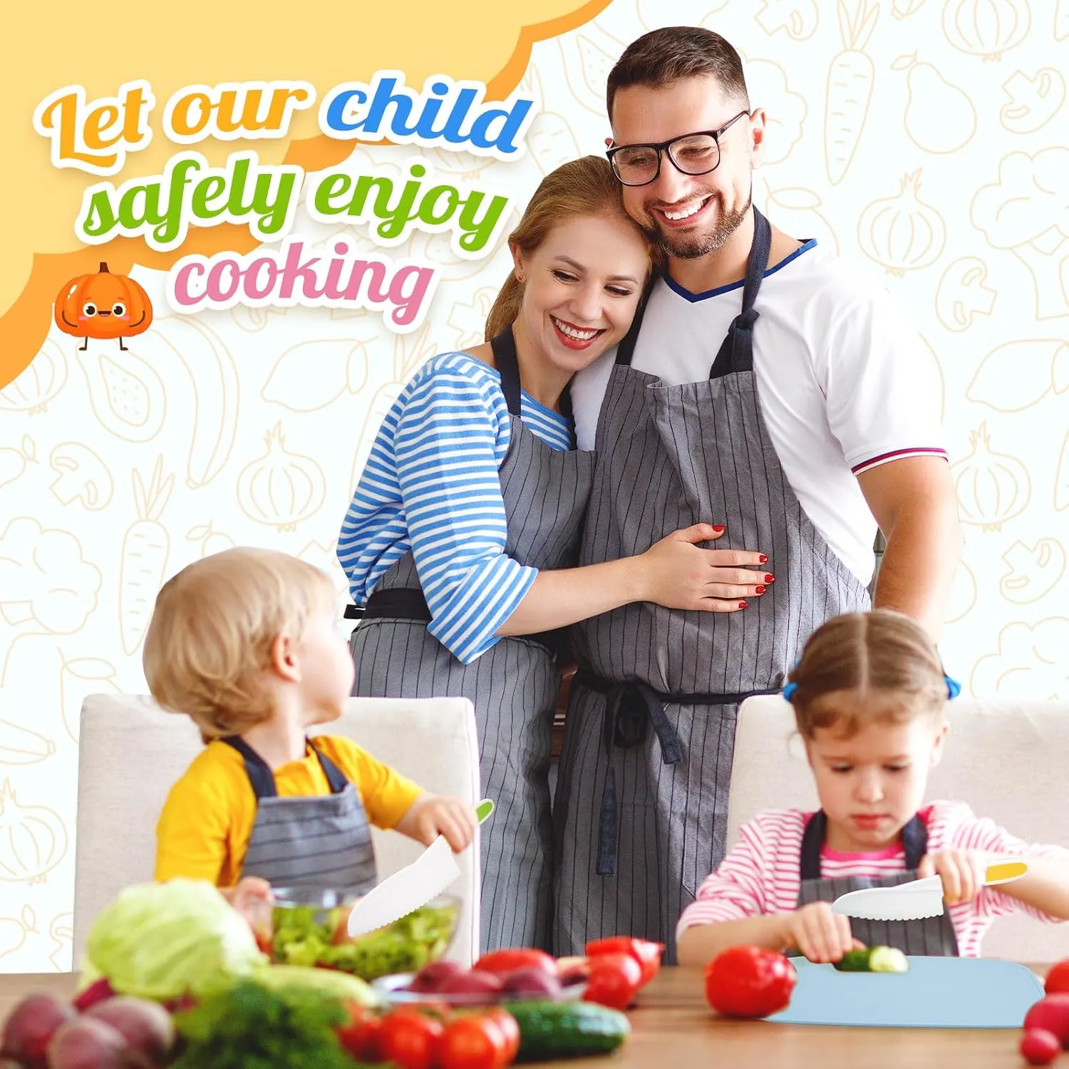 Kids Knife Set for Real Cooking & Basket,Gifts Toys for 3 4 5 6 7 8 9 10 Year Old Girls Birthday Gifts,Montessori Toys Kitchen Tools for Toddlers Kids Cooking Sets Real,Learning Girls Toys