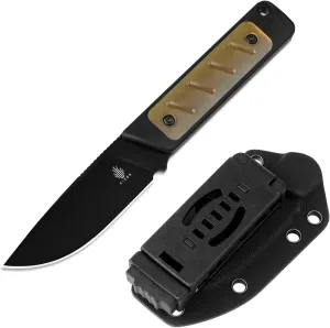 Kizer Smolt Fixed Blade Knife, 2.93 In D2 Steel Pocket Knife Drop Point Camping Fixed-blade Knives with Sheath, G10&PEI Handle Small EDC Fixed Knife for Men Women Outdoor Indoor 1063A4