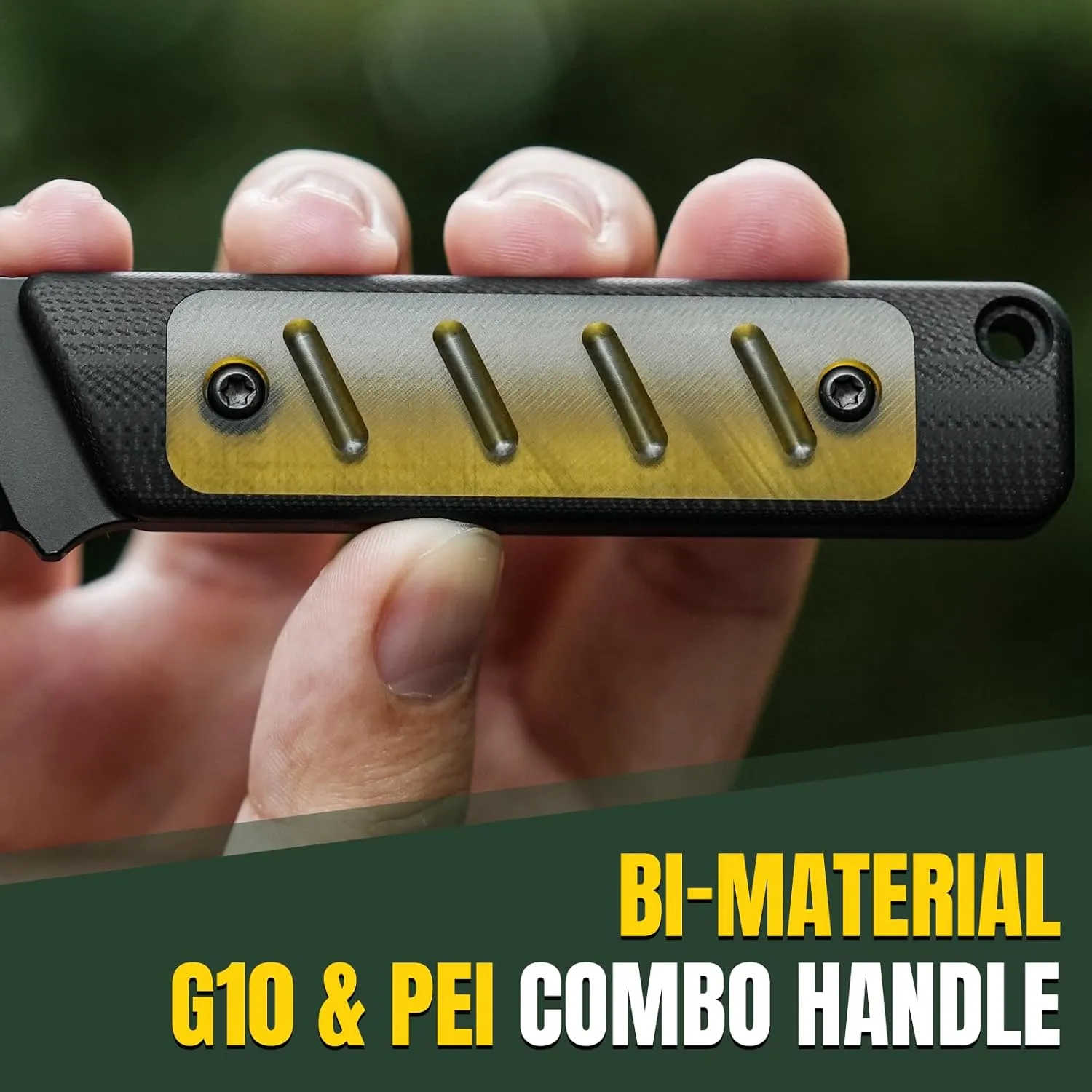 Kizer Smolt Fixed Blade Knife, 2.93 In D2 Steel Pocket Knife Drop Point Camping Fixed-blade Knives with Sheath, G10&PEI Handle Small EDC Fixed Knife for Men Women Outdoor Indoor 1063A4