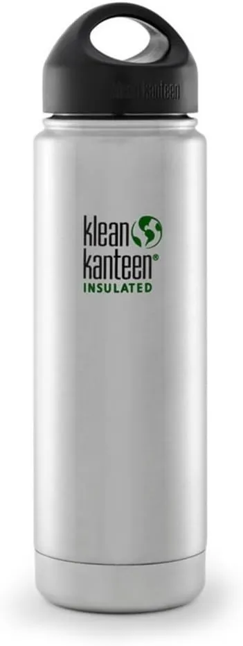 Klean Kanteen Wide Mouth Double Wall Insulated Water Bottle with Loop Cap