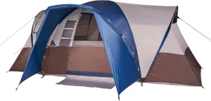 Klondike 8 Person Water Resistant Tent with Convertible Screen Room for Family Camping