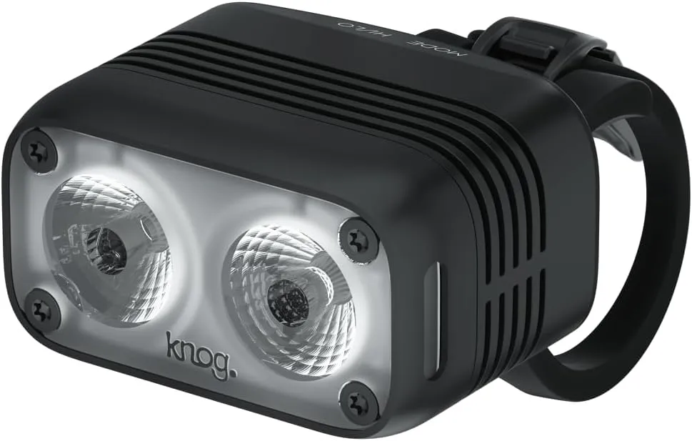 Knog Blinder Road 600 USB Rechargeable Bicycle Light - Powerful 400 Lumen Bike Headlight with Dual Spot & Flood LEDs, Waterproof, Lightweight 70g Design for Road Cycling Safety