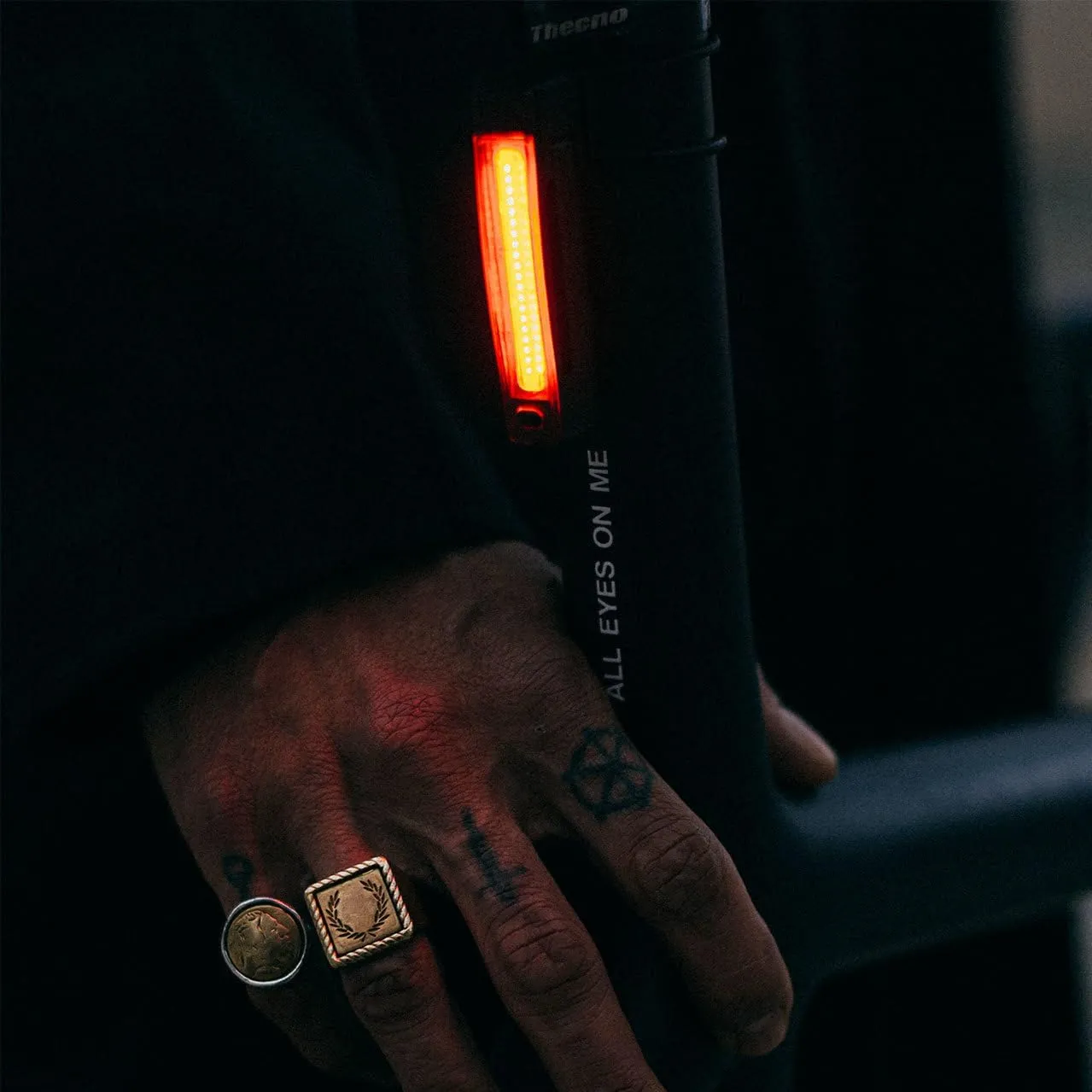 Knog Plus Bike Rear Light - LED Bike Taillight – Rear Light Mounts to Your Seat Post, Seat Stay or Clips on Clothing - USB Rechargeable, Waterproof, Ultralight Cycling Safety - Translucent