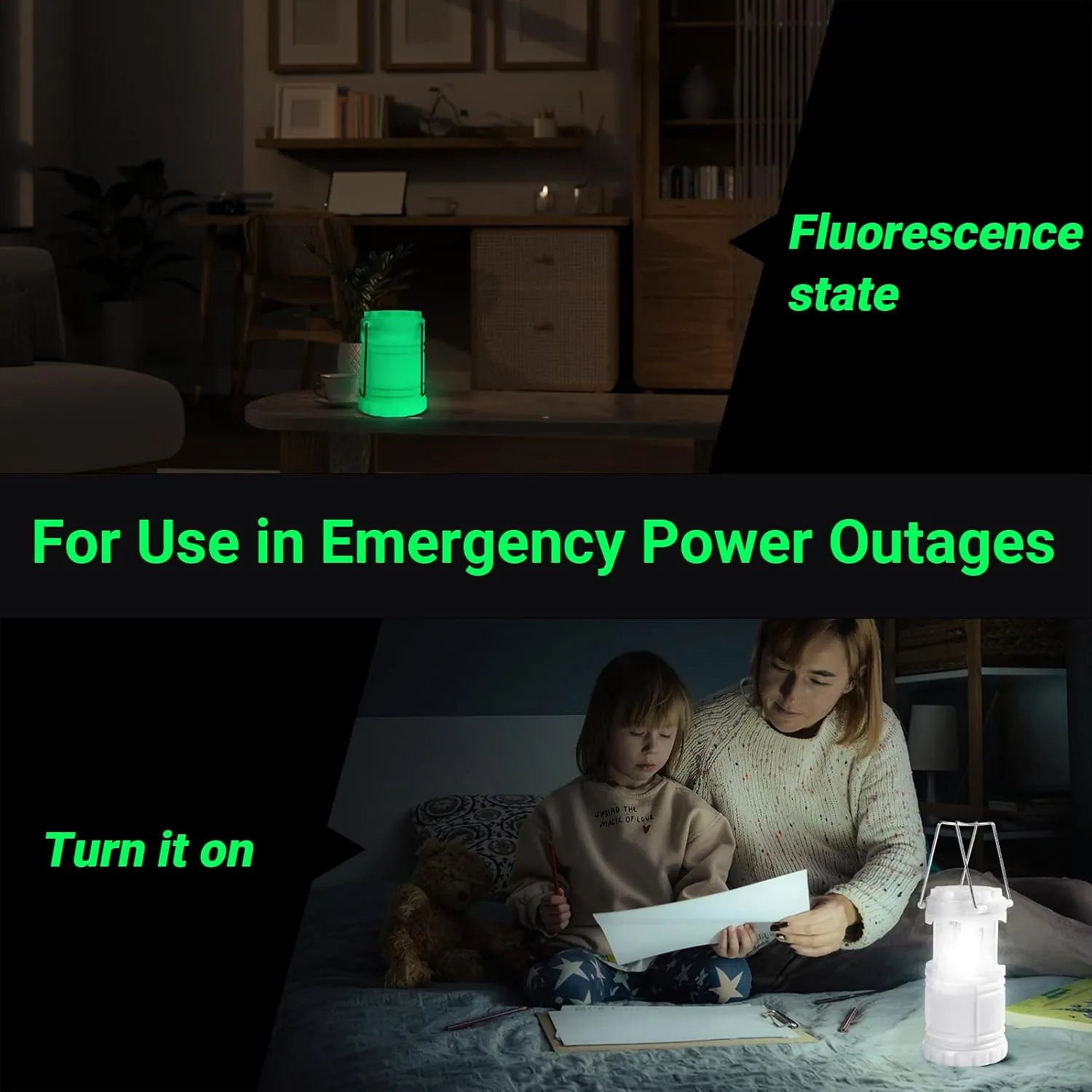 KUNHE LED 10 Pack Glow-in-The-Dark Camping Lanterns Battery Powered (Includes 30 AA Alkaline Batteries) 350 Lumens IPX4 Water Resistant Lanterns for Power Outages Emergency Hurricane Storms