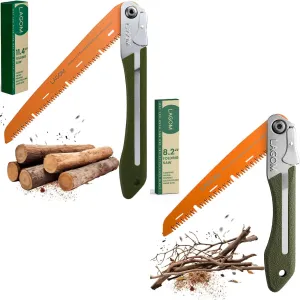 LAGOM Folding Saw 2 Pack: 11.4" Straight   8.2" Straight