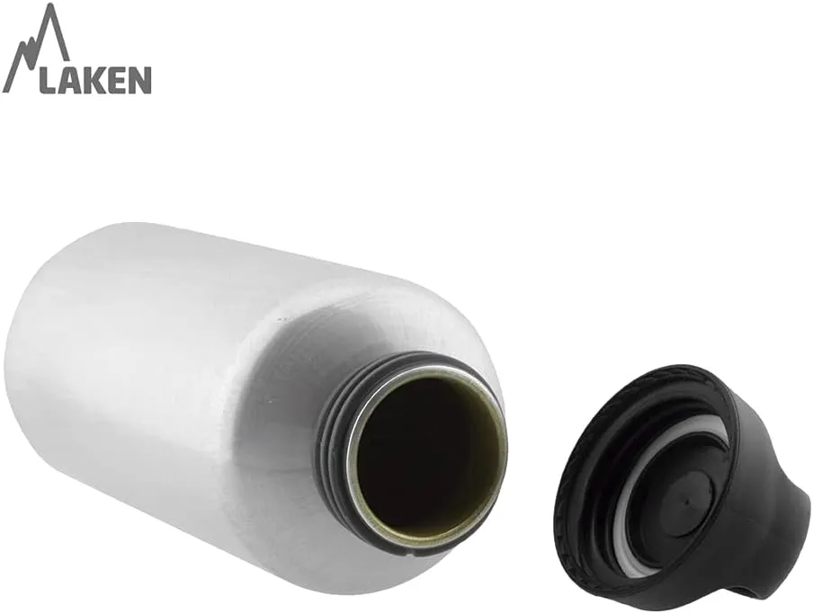 Laken Classic Aluminum Water Bottle, Wide Mouth with Screw Cap and Loop, BPA Free, Made in Spain, 25oz, Khaki