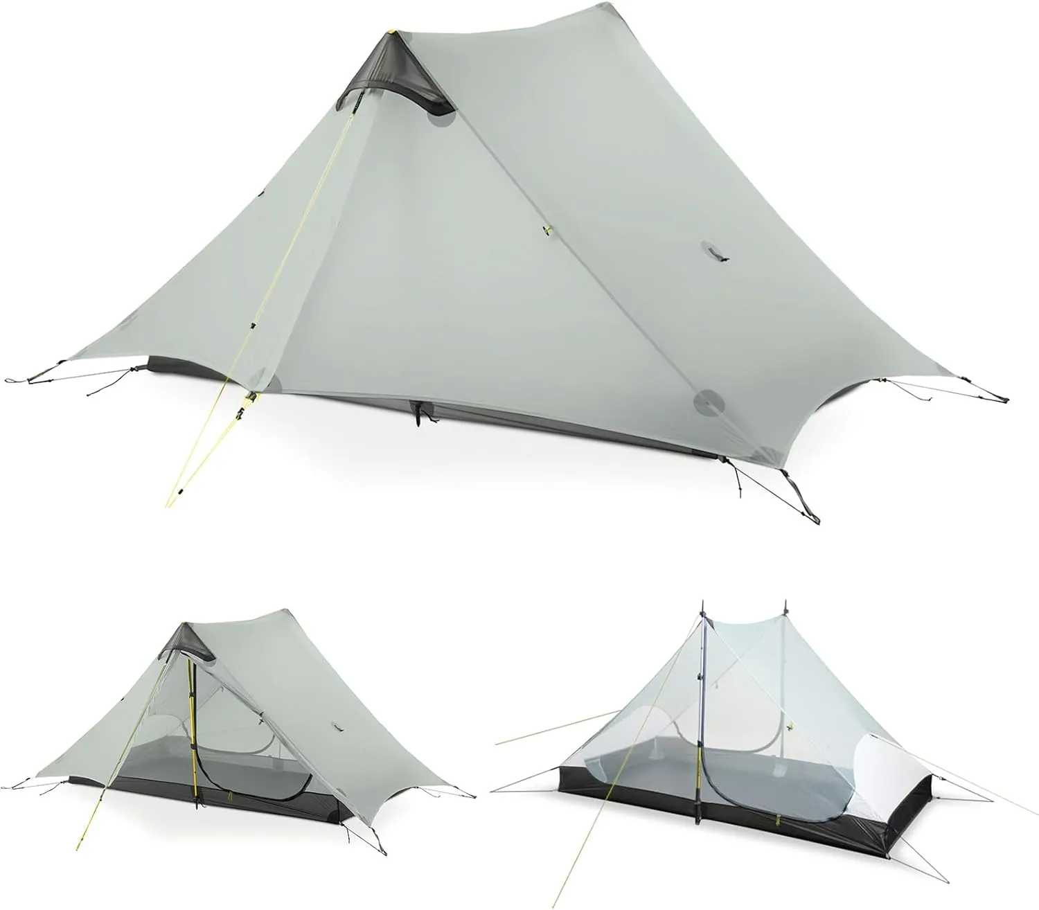 LANSHAN Ultralight Tent 3-Season Backpacking Tent for 1-Person or 2-Person Camping, Trekking, Kayaking, Climbing, Hiking