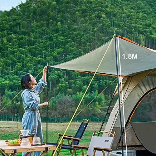 Large Family Tents for Camping 8-12 Person with Living Area, Portable Instant Tent with Removable Rainfly, Waterproof, Big Automatic Tent for Outdoor Hiking, Picnic, Gathering (KHA, Khaki